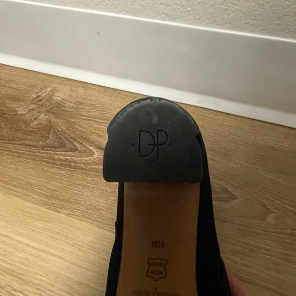 Donald Pliner Stretch Crepe Square Toe Block Heel Shooties Black Size 11 - Picture 9 of 10